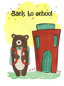 Back to School Bear Card