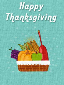 Happy Thanksgiving Harvest Basket