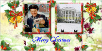 Vintage Christmas Family Greeting Card