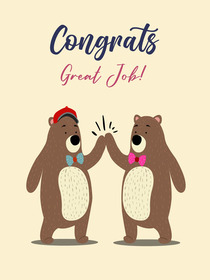 Congrats Great Job Bears High Five