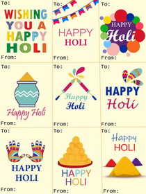 Holi Festival Greeting Card Collection