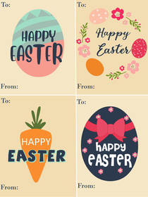 Happy Easter Gift Tags Collection