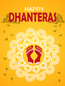 Happy Dhanteras Greeting Card