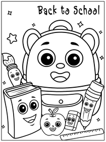 Back to School Coloring Card