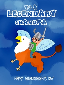 Legendary Grandpa Grandparents Day Card