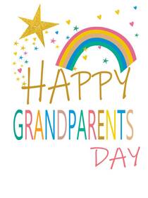Happy Grandparents Day Rainbow Card