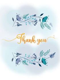 Watercolor Thank You Card