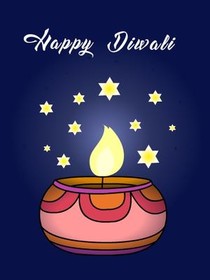 Happy Diwali Greeting Card