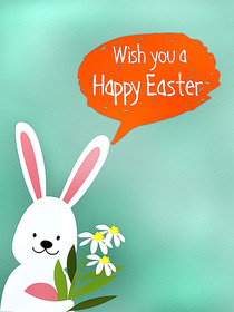 Happy Easter Bunny Greeting Card