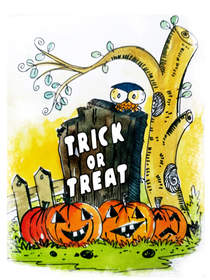 Trick or Treat Halloween Greeting Card