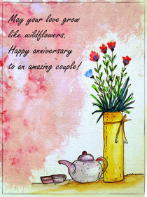 Anniversary Love Grows Greeting Card