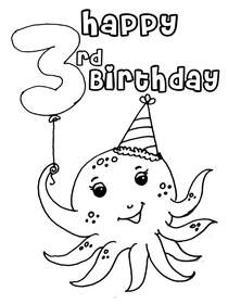 Happy 3rd Birthday Octopus