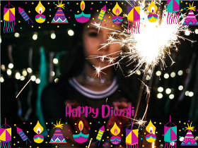 Happy Diwali Sparkler Celebration