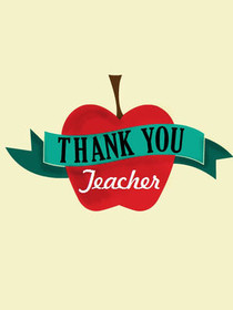 Thank You Teacher Apple Card