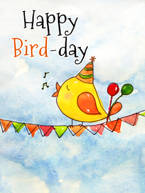 Happy Bird-day Greeting Card