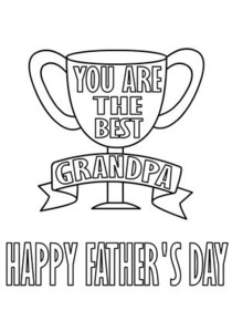 Best Grandpa Father's Day Trophy Card