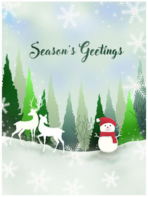 Season's Greetings Winter Holiday Card