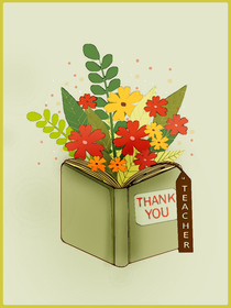 Thank You Flowers in Book