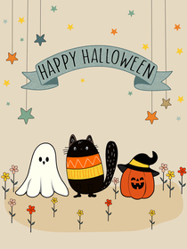 Happy Halloween Cute Characters