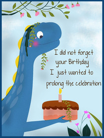 Forgetful Parrot Birthday Card