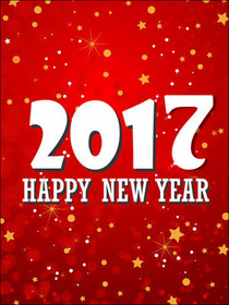 2017 Happy New Year Greeting Card