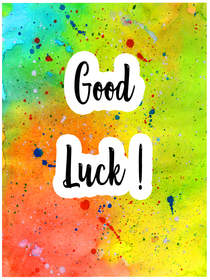 Good Luck Watercolor Splash