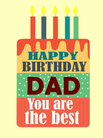 Happy Birthday Dad - Best Dad Card