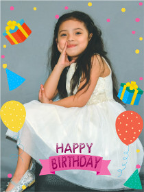 Colorful Birthday Celebration Photo Card