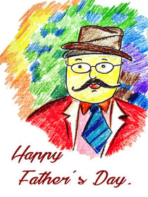 Colorful Father's Day Greeting Card