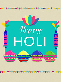 Happy Holi Colorful Festival Greeting Card