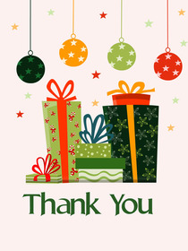 Christmas Thank You Greeting Card
