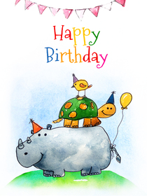 Whimsical Animal Birthday Cloud