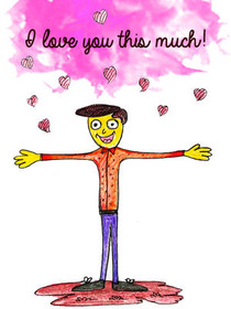 I Love You This Much Greeting Card