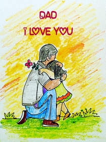 Dad I Love You Father's Day Card