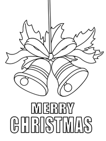 Merry Christmas Bells Coloring Card