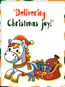 Delivering Christmas Joy Reindeer Card
