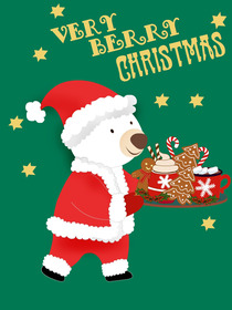 Merry Christmas Llama Card