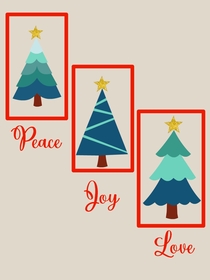 Peace Joy Love Christmas Trees
