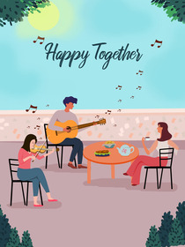 Happy Together Picnic Card