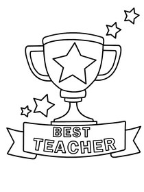 Best Teacher Trophy Award Card
