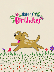 Happy Birthday Playful Puppy