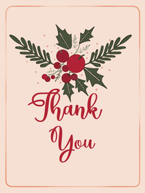Thank You Floral Greeting Card