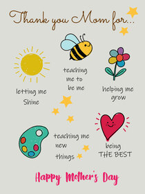 Thank You Mom Mother's Day Card