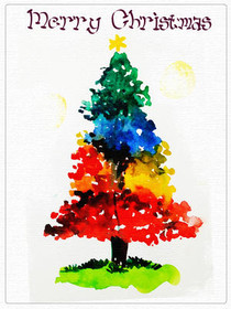 Merry Christmas Rainbow Tree