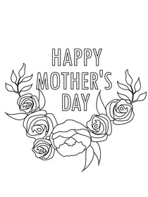 Happy Mother's Day Floral Wreath