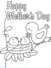 Happy Mother's Day Bird Family