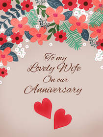 Lovely Wife Anniversary Card