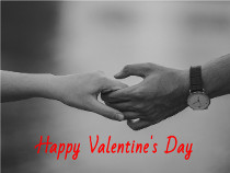 Romantic Hand-Holding Valentine's Card