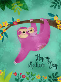 Happy Mother's Day Sloth Card