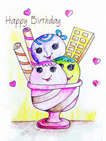 Whimsical Birthday Cupcake Characters